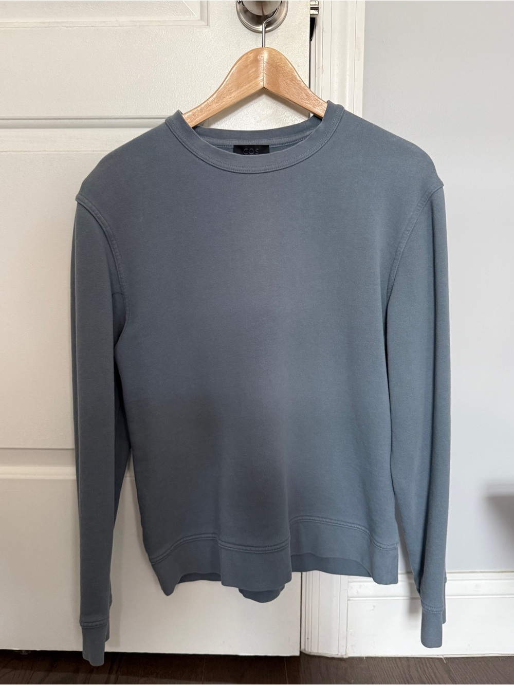 COS Men's Crewneck Sweatshirt in Slate Blue